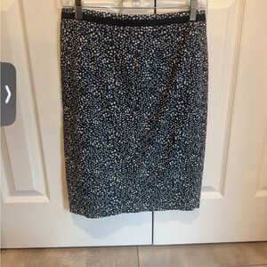 Boden Black and White Speckled Pencil Skirt